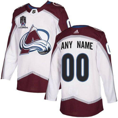 Men's Colorado Avalanche Active Player Custom 2022 White Stanley Cup Final Patch Stitched Jersey Men's Colorado Avalanche Active Player Custom 2022 White Stanley Cup Final Patch Stitched Jersey